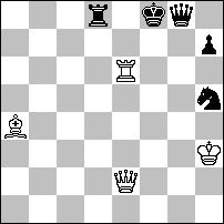 Wyróżnienie honorowe ex aequo - nr 938 - Władisław TARASIUK (Ukraina) Ciekawa puenta w 5. ruchu białych. Dobre solidne studium. 1.Sе5+ (1.Wg8+? Кf4! 2.Кb4 h1h 3.Wа1 Hh2 4.Wg:g1 d:е2 =) 1 Кh3!