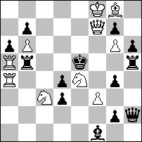 VI nagroda - nr - 1049 Jarosław BRZOZOWICZ Rudenko, Urania, Option, Elmgren, anty-reversal. 1...G:d2 a 2.S:d2# A 1...Se6 b 2.f3# B 1.c4? ~ 2.Wf4# 1...Gc7 2.Sc3# C 1...Sh3 2.