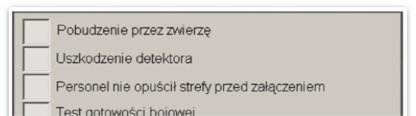 Komentarz do alarmu Po zakończeniu akcji przeciwdziałania zagrożeniu, operator ma możliwość