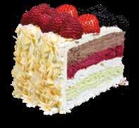 tort do 3 kg 79, 00 / kg LODOWO-BEZOWY na specjalne zamówienie tort powyżej 3 kg 99, 00 / kg Trzy warstwy lodów: waniliowe, czekoladowe, sorbet z malin przełożone dwoma
