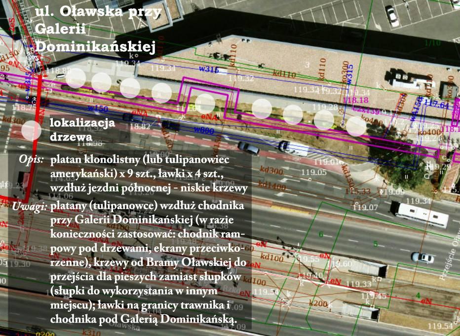 3. Ul. Oławska pod Galerią Dominikańską Działka: Stare Miasto, AR_34 1/18 (gminna) Pod Galerią Dominikańską od strony ul.