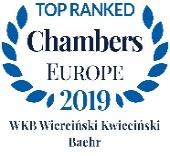 Kancelaria WKB znalazła się na liście nominowanych do nagrody Chambers Europe Awards 2018 w kategorii Poland: Law Firm of the Year Chambers Europe 2019 W najnowszym wydaniu