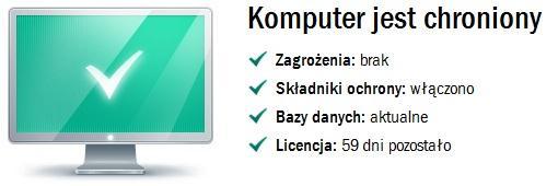 Menu kontekstowe Jeżeli w momencie otwierania menu kontekstowego uruchomione jest zadanie skanowania lub aktualizacji, wyświetlana będzie w nim nazwa zadania oraz jego procentowy postęp.