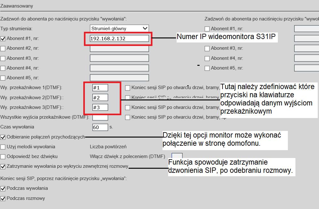 2 S t r o n a Rys.1 Przykład konfiguracji dla połączenia bezpośredniego SIP 3.