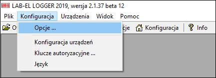 Do każdego egzemplarza LB-757 przyporządkowany jest klucz autoryzacyjny dostarczany przez producenta razem z programem LOGGER (na zamówienie).