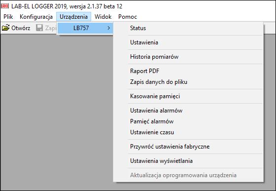 Instrukcja obsługi miernika LB-757 19 Plik z odpowiednim kluczem autoryzacyjnym powinien być skopiowany do katalogu KEYS (aby klucz został odczytany należy wyłączyć i włączyć program LOGGER).