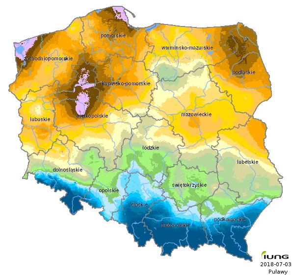 KBW [mm] Zagrożenie suszą rolniczą -259 - -250-249 - -240-239 - -230-229 - -220-219 - -210-209 -