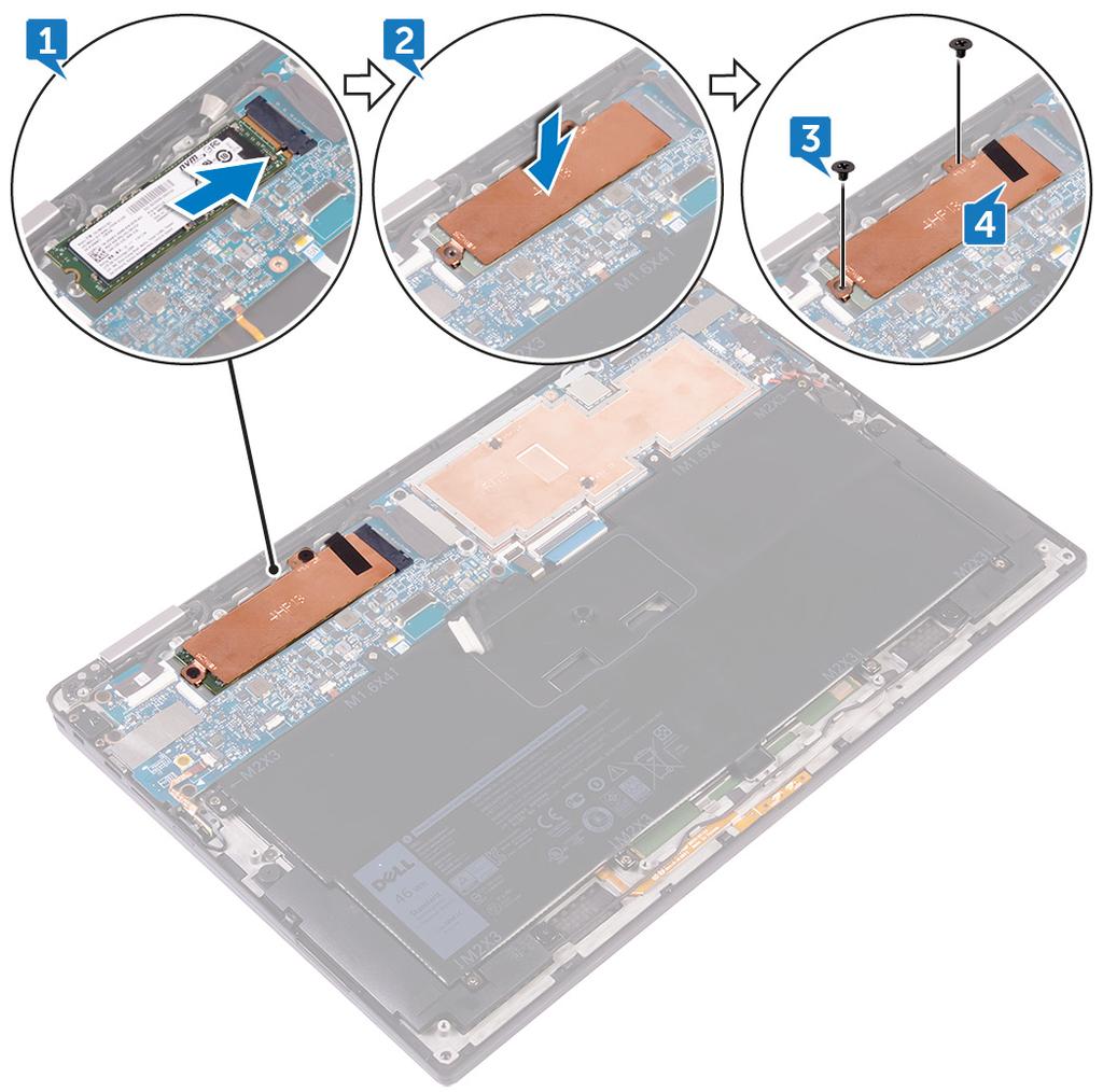 8 Instalowanie dysku SSD się z instrukcjami dotyczącymi bezpieczeństwa dostarczonymi z komputerem i wykonać procedurę przedstawioną w sekcji na temat czynności przed otwarciem obudowy komputera.