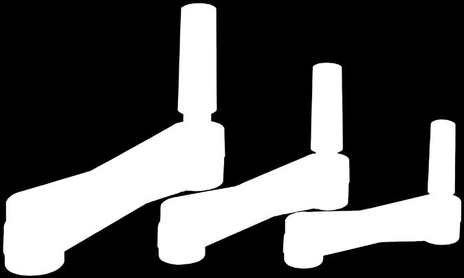 3108 Osłona piasty i obrotowa rękojeść dołączone są luzem. Montaż polega na wkręceniu osi rękojeści do otworu.