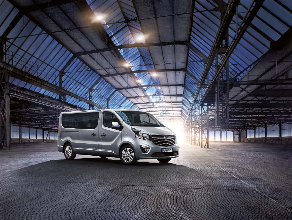 KOMBI EDITION I ELEGANCE. Przestronny i komfortowy Opel Vivaro Kombi Edition i Elegance oferuje nawet 9 miejsc dla pasażerów i kierowcy oraz ich bagażu.