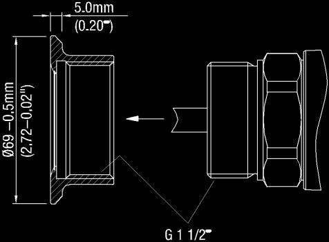 Opcje Poz. 29 Zatwierdzenie EHEDG Długość wydłużki L A RN..001 28mm (1.1 ) RN..002/..004 38mm (1.