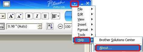 Jak mogę sprawdzić jakiej wersji P touch Editor Lite używam? 1. Uruchom P touch Editor Lite.