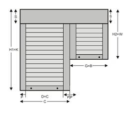 w przypadku zestawu balkonowego szerokość wnęki drzwi balkonowych oraz szerokość wnęki okiennej są szerokością rolety.