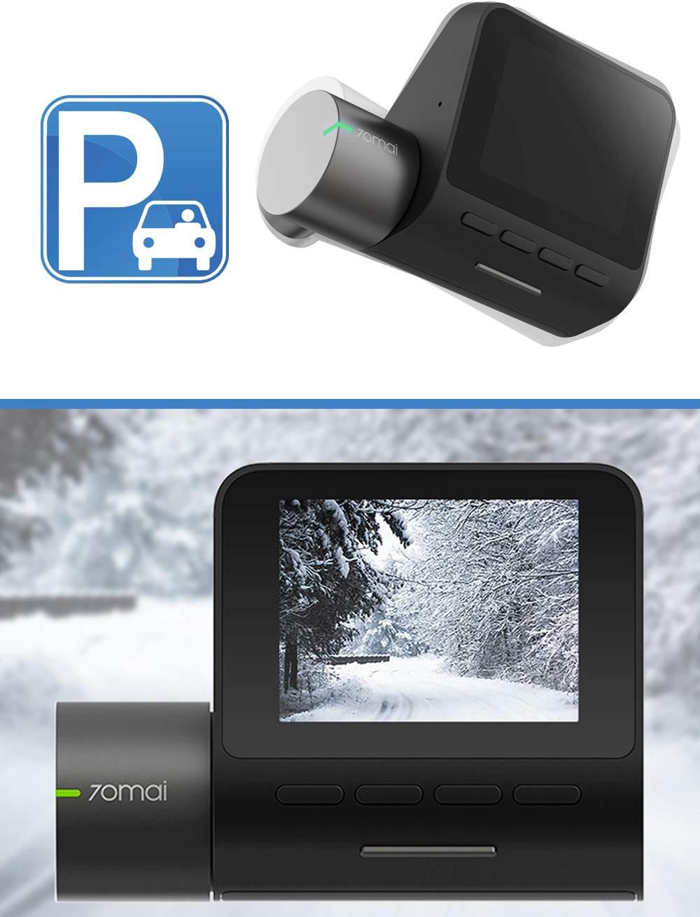 tryb parkingowy Wydajny procesor HiSilicon Hi3556V100 Możliwa opcja dokupienia modułu GPS Duży i czytelny ekran LCD Łatwa i szybka instalacja Rejestrator 70mai Dash Camera cechuje się szerokim kątem