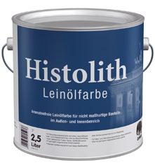 Produkty do drewna Histolith LeinolFarbe * Najwyższej jakości naturalna farba olejna Specjalistyczna farba na bazie oleju lnianego do drewnianych elementów niewymiarowych.