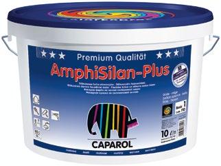 Produkty uzupełniające AmphiSilan Plus * Krzemoorganiczna farba fasadowa z formułą Caparol Clean Concept Farba o specjalnej kombinacji żywic silikonowych.