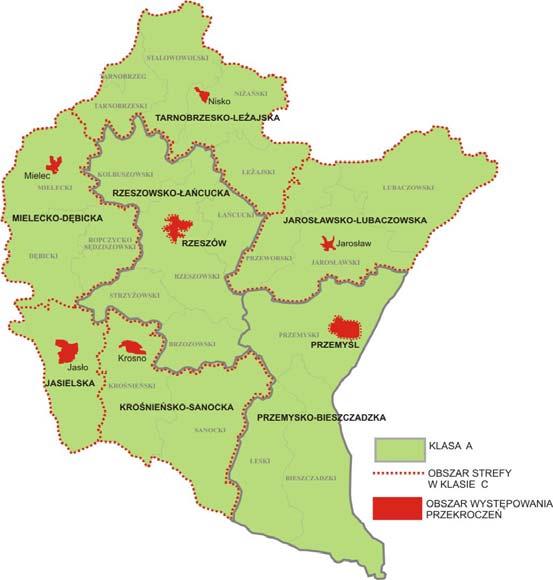 OCENA JAKOŚCI POWIETRZA W WOJEWÓDZTWIE PODKARPACKIM ZA ROK 8 75