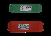 BCS-EXT Zestaw do zasilania kamery analogowej do 400 m ( czerwony BCS-EXT/SU podnoszący napięcie 12VDC -> 48VDC, zielony BCS-EXT/SD obniżający napięcie 48VDC -> 12VDC ) Złącza RJ45.