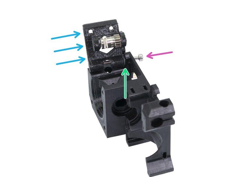 Step 3 Montaż ekstrudera - dźwignia dociskowa (część 2) Obróć korpus