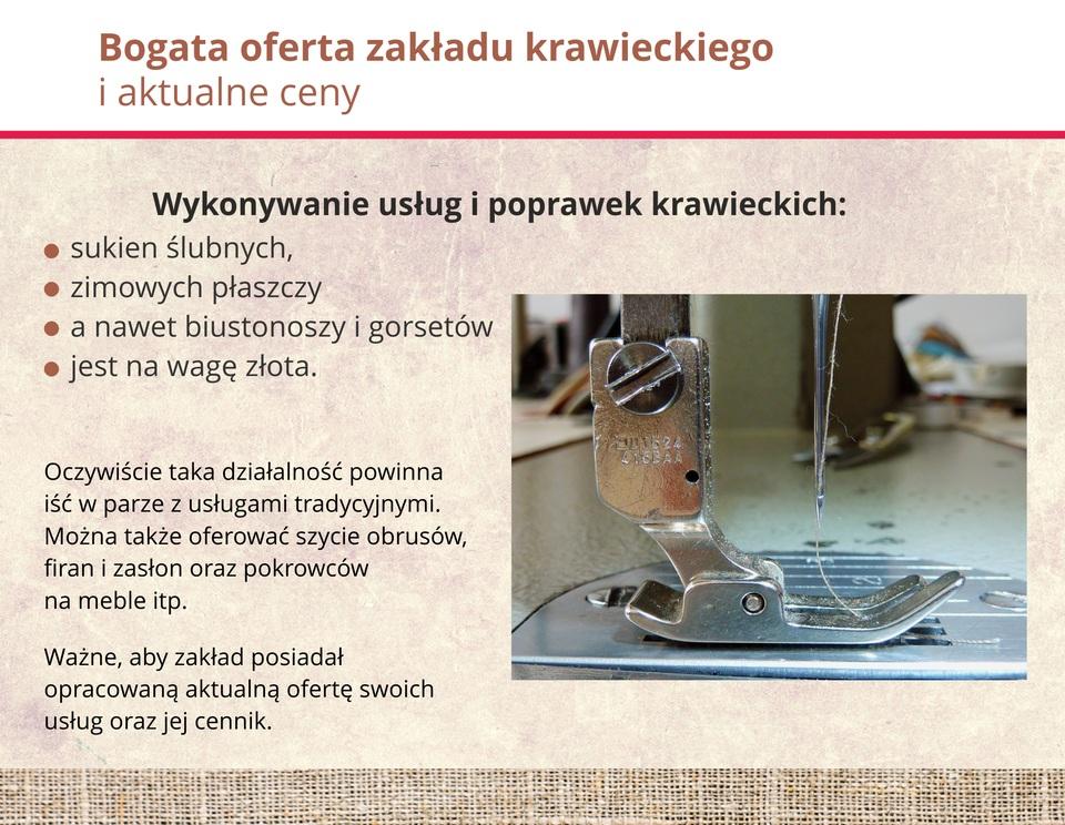 Oferta zakładu krawieckiego Zmierz się z fakturą