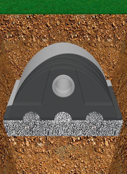 żka Głównym elementem systemu rozsączania wód opadowych w gruncie są tunele drenarskie, które magazynują i rozsączają doprowadzone do nich ścieki.