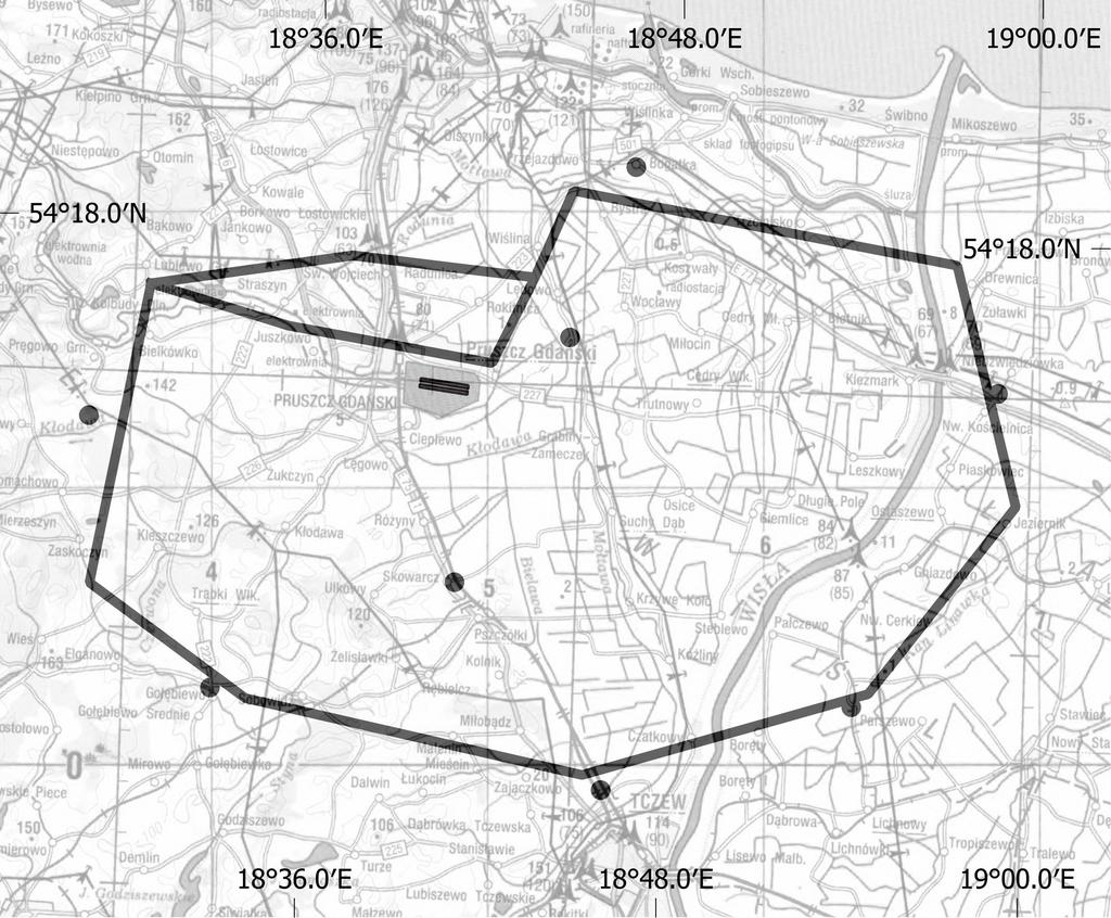 VISUAL OPERATION CHART 127.150 AIRSPACE: AD ELEV 5 PRUSZCZ GDANSKI (EPPR) PRUSZCZ TOWER FIS GDAŃSK 126.