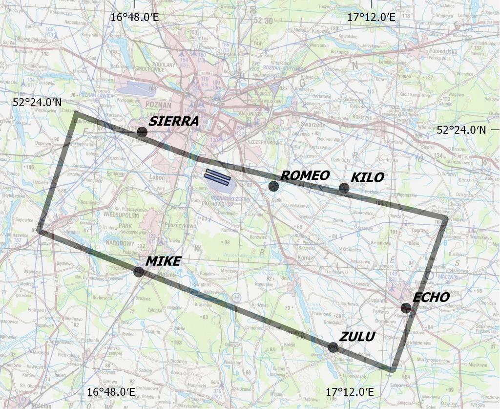 VISUAL OPERATION CHART AIRSPACE: FIS POZNAŃ 126.300 KRZESINY TOWER 121.025 MCTR EPKS: GND-701 m AD ELEV 84 POZNAŃ APPROACH 129.