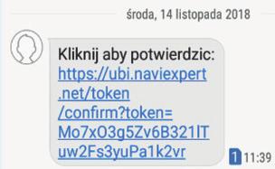 4 Kliknij w link, który otrzymasz w SMS-ie, aby