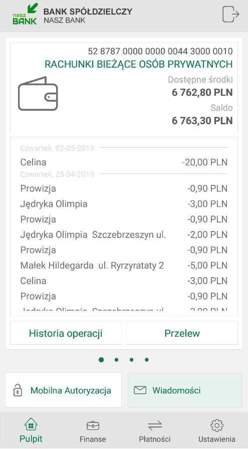 - należy wypełnić pole Tytuł i Kwota - system domyślnie podpowiada aktualną datę w polu Data operacji, ale można ją zmienić (wyłącznie na datę przyszłą), wpisując lub korzystając z kalendarza poprzez