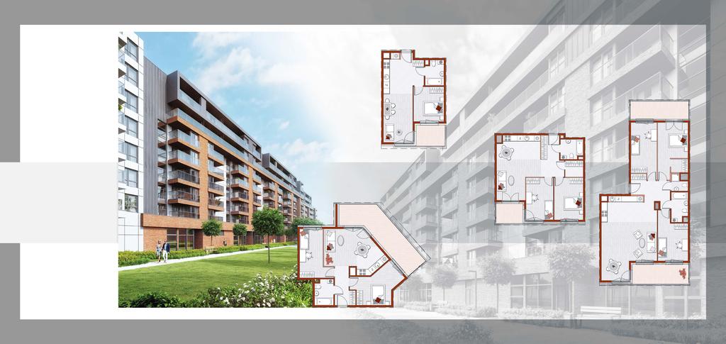 trzypokojowe 66,27 m 2 czteropokojowe 103,01 m 2 Do mieszkania przynależy wykończony balkon o powierzchni [ 5,60 m 2 ] Do mieszkania przynależą dwa