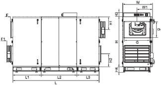 0 RIS 700-2200 H EKO RIS 2500 H EKO Model Wymiary Dimensions L W W 1 ØD G D H H 1 H 2 H 3 H 4 F RIS 700 H EKO 1200 670 335 250 - - 780 210 210-126 40 RIS 1200 H EKO 1500 760 380 315 - -