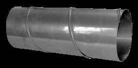 KANAŁY WENTYLACYJNE OKRĄGŁE Rury zwijane Circular ducts Rura zwijana ze stali kwasoodpornej Circular duct (stainless steel) RZ-S Grubość blachy: 0,5 mm (ø80-ø400) / 0,6 mm (ø450-ø630) / 0,8 mm