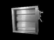 PRZEPUSTNICE WENTYLACYJNE Przepustnice wielopłaszczyznowe Multi-leaf aluminium dampers Przepustnica wielopłaszczyznowa aluminiowa, odporna termicznie Temperature resistant multi-leaf aluminium damper