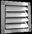 PRZEPUSTNICE WENTYLACYJNE Przepustnice samoczynne aluminiowe Automatic aluminium dampers Przepustnica samoczynna kanałowa Automatic duct damper PSK H Materiał: Material: - profil, żaluzja - aluminium