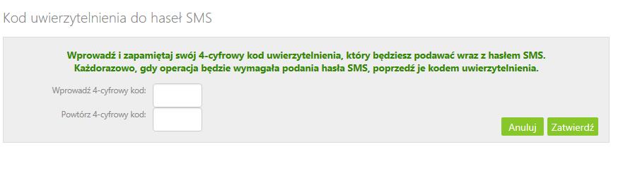 W momencie gdy kod uwierzytelnienia zostanie zdefiniowany, w oknie logowania do systemu po wpisaniu identyfikatora i hasła