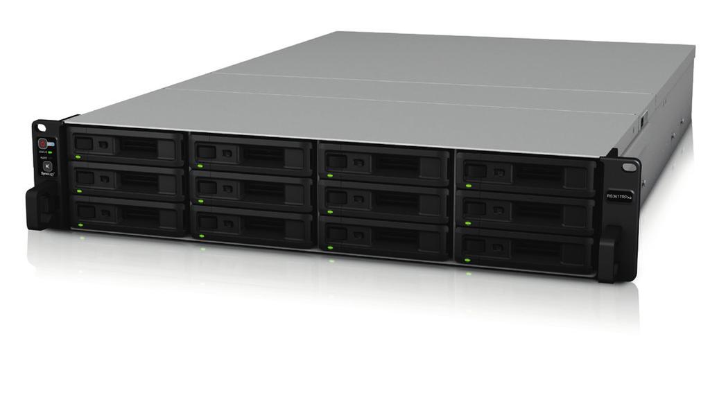 RackStation RS3617RPxs Synology RackStation RS3617RPxs zapewnia niezawodne i wydajne rozwiązanie pamięci masowej w sieci dla dużych firm z wszechstronnymi aplikacjami biznesowymi.