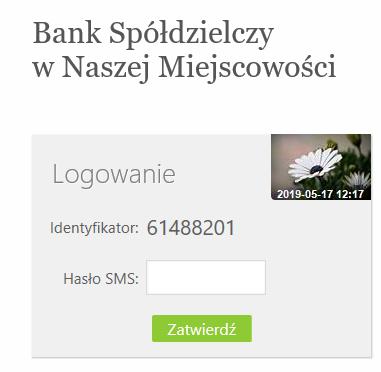 Dodatkowy kod uwierzytelnienia do autoryzacji SMS W przypadku gdy do autoryzacji SMS wymagany jest dodatkowy kod uwierzytelnienia wówczas każdorazowo logowanie i każda operacja, która wymaga podania