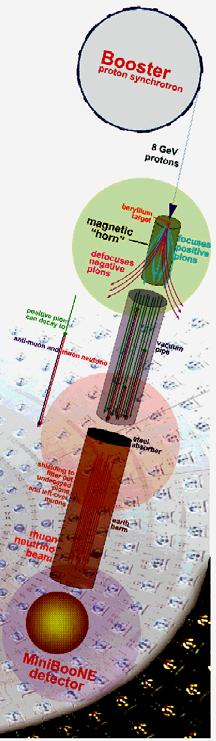 Neutrina akceleratorowe W przypadku neutrin akceleratorowych rolę promieni kosmicznych pełnią protony przyspieszone w