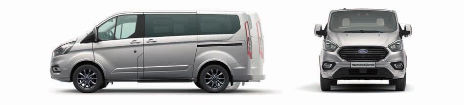 NOWY FORD TOURNEO CUSTOM Podstawowe Dane Techniczne Wymiary (mm) L1 L2 Szerokość otworu drzwi bocznych 930 930 Szerokość między nadkolami 1351 1351 Szerokość przestrzeni ładunkowej 1752 1752 Wysokość