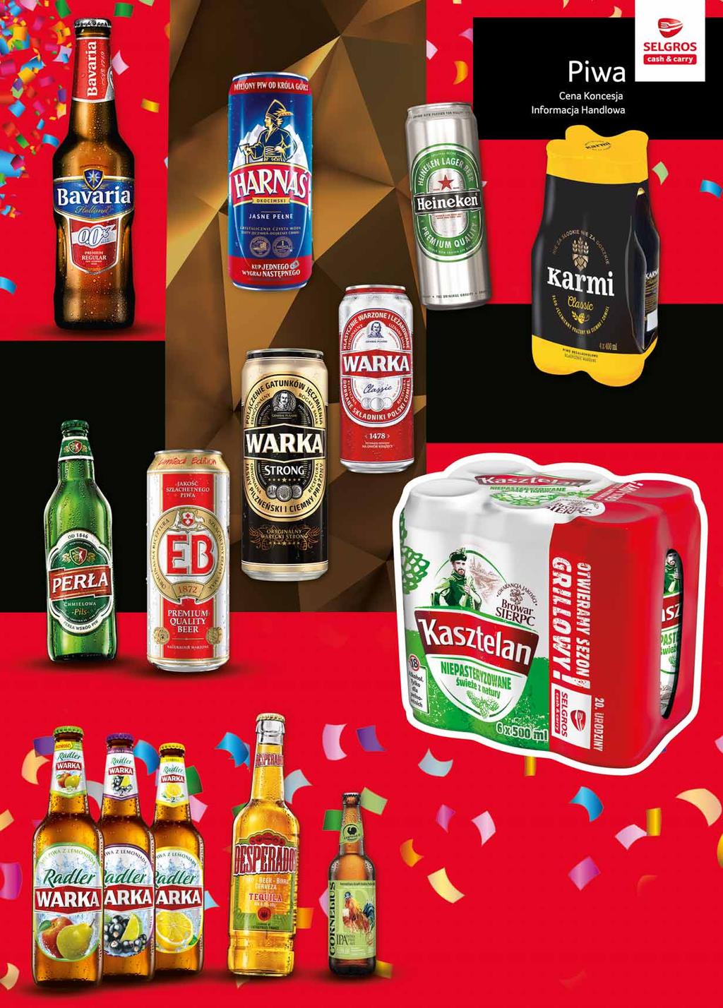 BAVARIA MALT 330 ML 50872258 1 99 z VAT 2.45 PIWO HARNAŚ 500 ML po 4 szt. 74541145 1 55 z VAT 1.91 PIWO HEINEKEN 500 ML po 4 szt. 26692236 2 19 z VAT 2.