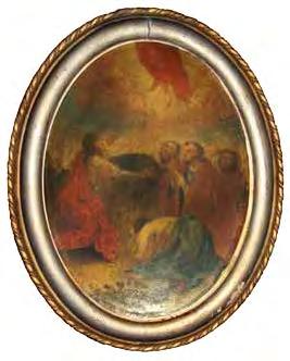 odzyskane [ malarstwo ] 9 10 9. SZKOŁA WILLMANA Wniebowstąpienie Chrystusa, 1. poł. XVIII w. Olej, deska, 31 x 23 cm Kat.