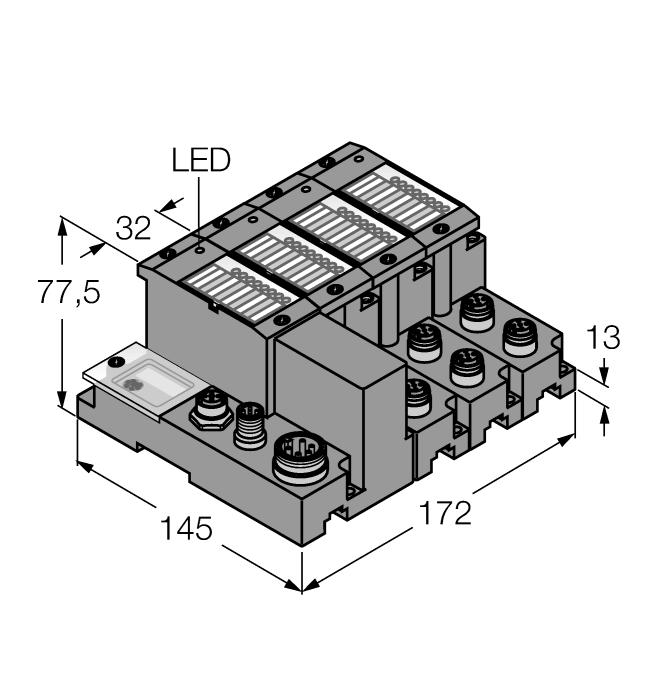 Typ Nr kat. 1545108 Liczba kanałów 6 Dimensions (W x L x H) 172 x 145 x 77.5 mm Napięcie zasilania max. system supply current I mb (5V) Max. sensor supply I sens max.