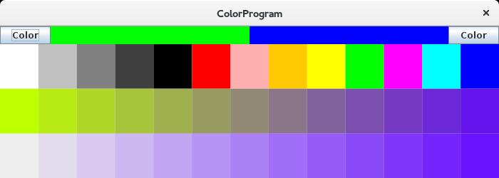jest reprezentowana przez bajt (a zatem może mieć 256 różnych wartości), a wewnętrznie kolor jest reprezentowany przez 32-bitową liczbę int: Podstawową klasą reprezentującą kolor jest Kolor i był on