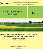 STUDIA I RAPORTY IUNG PIB W serii tej publikowane są recenzowane prace z zakresu agronomii i kształtowania środowiska rolniczego, wykonane w ramach zadań programów wieloletnich link do raportó w Inne