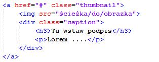 Panele Panele służą do wyświetlania elementów w ramce. Panele są dostępne w różnych wariantach. panel-primary kolor niebieski. panel-succes kolor zielony. panel-info kolor błękitny.