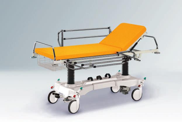 Famed WP-09 BOGATY W OPCJE WÓZEK TRANSPORTOWY Famed WP-09 to wózek z konstrukcją kolumnową do przewożenia pacjentów pomiędzy salami w szpitalach i klinikach.