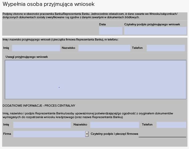 Pamiętaj aby uzupełnić wszystkie pola we wniosku, jeśli poszczególne pole nie ma zastosowania np. powierzchnia komercyjna wpisz 0.