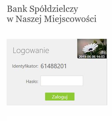 W trakcie logowania do serwisu Internet Banking, po wpisaniu identyfikatora i hasła, wyświetli się