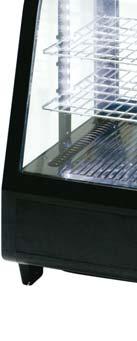 regulowane półki w komplecie - pojemnik na skropliny - elektroniczny sterownik z wyświetlaczem temperatury - automatyczne odszranianie - 3 poziomy