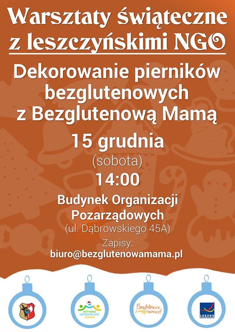 Tradycyjnie już Bezglutenowa Mama zaprasza dzieci chore na celiakię i będące na diecie bezglutenowej na mikołajkowe warsztaty dekorowania pierniczków bezglutenowych.